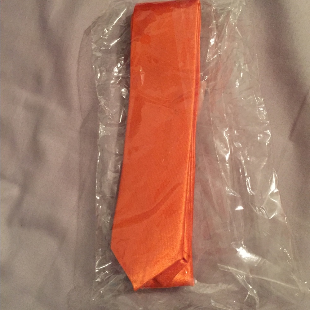 Orange Skinny Tie